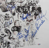 1986 NY Giants Signed by 11 Litho 19x25 Parcells Taylor Carson+++ PSA/DNA 209352