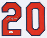 Lou Brock Signed St. Louis Cardinals 35x43 Framed Jersey (JSA) 6xAll Star L F