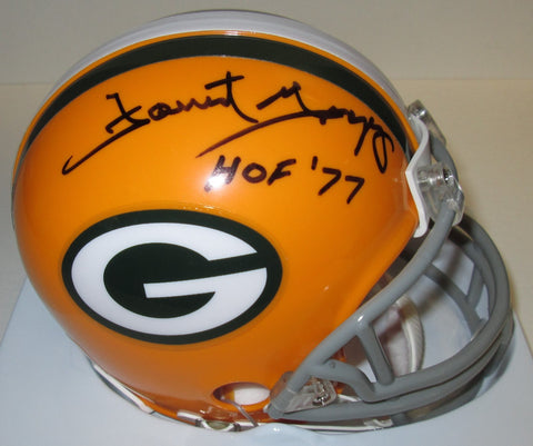 Packers FORREST GREGG Signed Throwback Mini Helmet Auto w / "HOF '77" - SB JSA