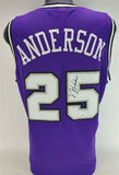 Nick Anderson Signed Sacramento Kings Jersey (JSA COA) 1989 1st Round Draft Pick