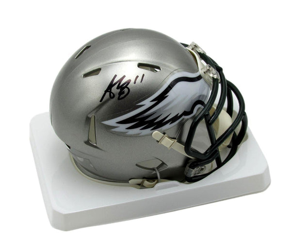 A.J. Brown Autographed Flash Alternate Mini Football Helmet Eagles JSA 176725
