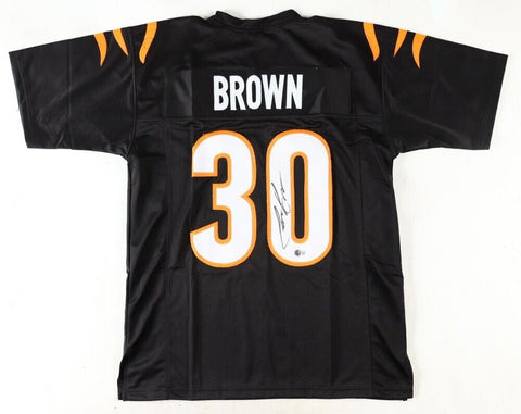 Chase Brown Signed Cincinnati Bengals Jersey (Beckett) 2023 Draft Pick / R.B.