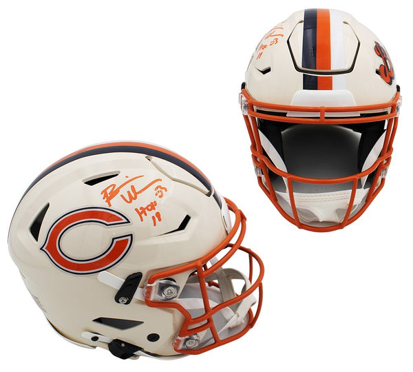 Brian Urlacher Signed Chicago Bears Speed Flex Authentic Retro Helmet w/ HOF 18
