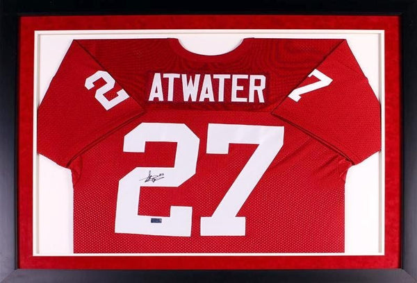 STEVE ATWATER AUTOGRAPHED ARKANSAS RAZORBACKS #27 FRAMED JERSEY COA