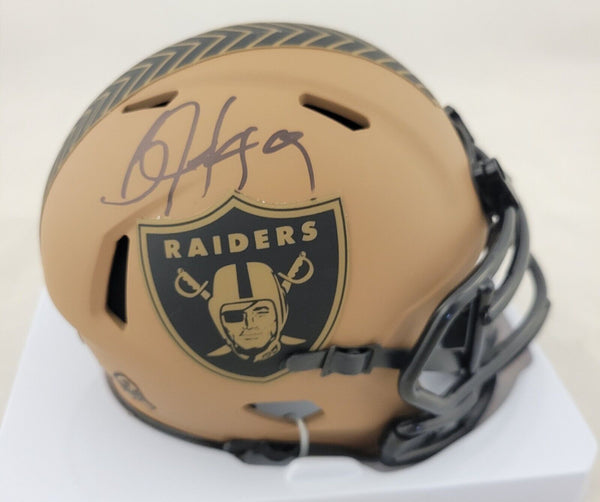 BO JACKSON SIGNED RAIDERS STS SPEED MINI HELMET BECKETT QR