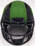 JIM ZORN AUTOGRAPHED SEAHAWKS ECLIPSE BLACK SPEED MINI HELMET MCS HOLO 211073