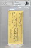 Les Horvath Autographed 3x6 Check Ohio State Buckeyes Heisman Beckett #10213364