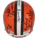 Graham Schafrath Lavelli +10 Cleveland Browns Signed Mini Helmet VSR4 BAS 56213