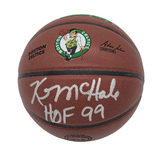Kevin McHale Signed Boston Celtics Logo Basketball W/ HOF 99 Beckett Witnessed