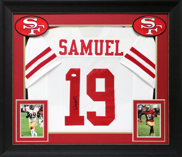 Deebo Samuel Authentic Signed White Pro Style Framed Jersey JSA Witness