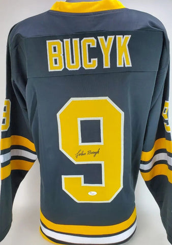 John Bucyk Signed Boston Bruin Jersey (JSA COA) NHL Hall of Fame 1981 /Left Wing