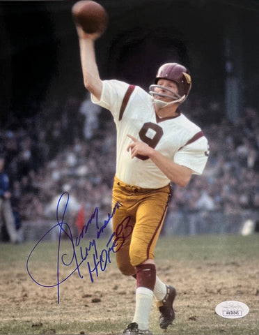 Sonny Jurgensen inscribed "HOF 83" Autographed 8x10 photo