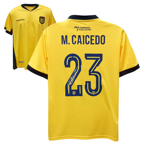 Moises Caicedo Signed Ecuador Soccer Jersey #23 with Beckett COA