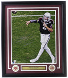 Johnny Manziel Signed Framed Texas A&M Aggies 16x20 Pass Photo 12 Heisman JSA