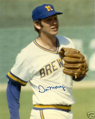 Brewers DON MONEY Signed 8x10 Photo #4 AUTO - 1982 World Series & AL Champ