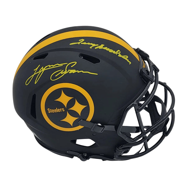 Terry Bradshaw Lynn Swann Signed Steelers Authentic Eclipse Helmet Beckett