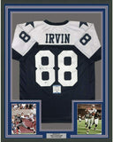Framed Autographed/Signed Michael Irvin 33x42 Dallas Thanksgiving Jersey BAS COA