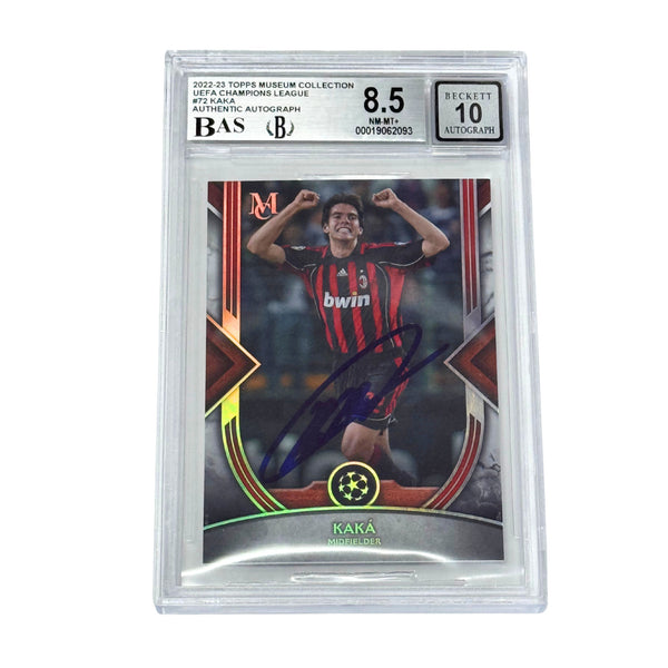 Kaka Signed 2022-23 Topps Museum Collection UCL #72 - BGS 8.5 AUTO 10