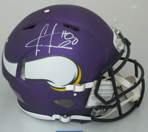 Vikings CRIS CARTER Signed Full Size Riddell Authentic Speed Helmet AUTO - HOF