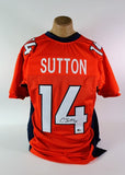 Courtland Sutton Autographed Denver Broncos Custom Orange Jersey Beckett COA