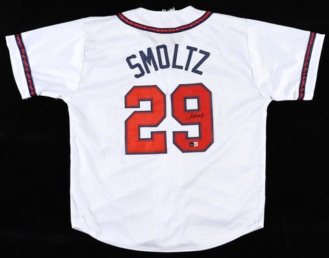 John Smoltz Signed Atlanta Braves Jersey (Beckett) 1995 World Series Champions