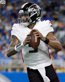 Michael Penix Jr. Signed Atlanta Falcons 35x43 Framed Jersey (Beckett) 2024 Pick