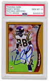 Randy Moss Autographed Vikings 1998 Topps Chrome Rookie Card #35 (PSA - Auto 10)
