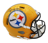 Terry Bradshaw Signed Steelers Speed Full Size Alternate Yellow NFL Helmet