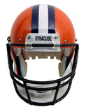 Joe Morris Syracuse Signed/Inscr Orange Full Size Authentic Helmet JSA 200956