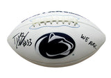 Dani Dennis-Sutton Autographed/Inscribed Penn State/PSU Logo Football JSA 195343