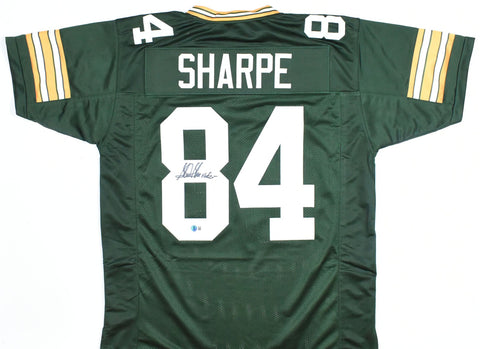 Sterling Sharpe Autographed Green Pro Style Jersey HOF - Beckett W Holo *8