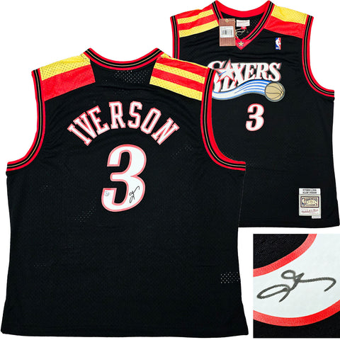 76ERS ALLEN IVERSON AUTOGRAPHED AUTHENTIC M&N 10-05-06 HWC JERSEY XXL BECKETT