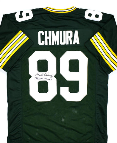 Mark Chmura Autographed Green Pro Style Jersey w/SB Champs - JSA W *Black