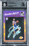 Lakers Brandon Ingram Authentic Signed 2016 Donruss #152 Rookie Card BAS Slabbed