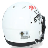 Breece Hall Autographed Iowa State Cyclones White Alternate Mini Helmet Beckett