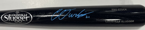 Brewers Infielder CALEB DURBIN Signed Louisville Slugger Black Bat AUTO - JSA