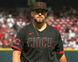 Jake Fraley Signed Cincinnati Reds City Connect Jersey (Playball Ink)2023 Rookie