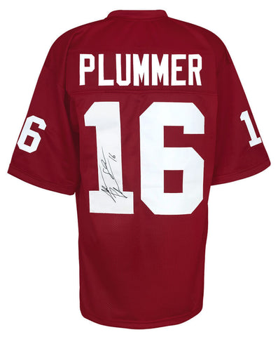 Jake Plummer Signed Red T/B Custom Football Jersey w/Snake - (SCHWARTZ COA)