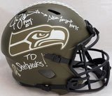 Largent & Zorn Autographed Seahawks Camo Full Size Helmet TD Seahawks!