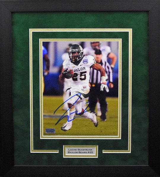 LACHE SEASTRUNK SIGNED BAYLOR BEARS FRAMED 8x10 PHOTO COA