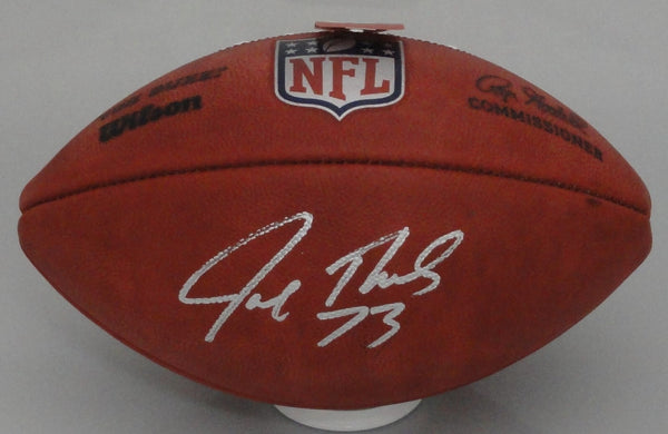 Cle Browns JOE THOMAS Signed Authentic Wilson Duke Football AUTO - HOF? - JSA