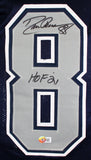 Drew Pearson Autographed Blue Pro Style Jersey w/ HOF *TM- Beckett W Hologram