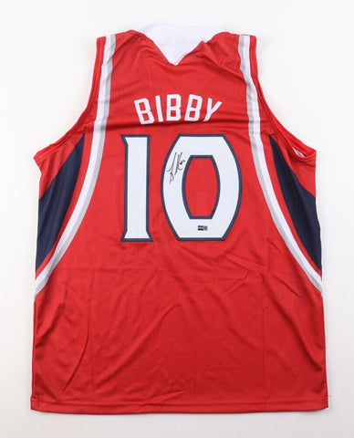 Mike Bibby Signed Atlanta Hawks Jersey (Steiner) 1999 NBA All Rookie Team
