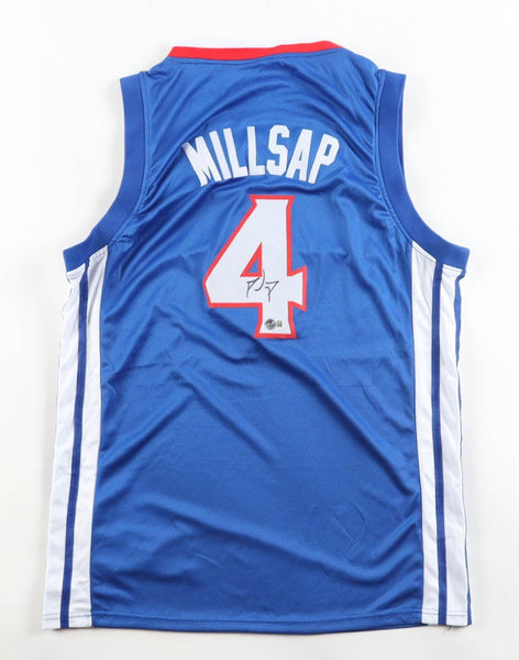 Paul Millsap Signed Atlanta Hawks Adidas Jersey (Beckett) 2006 2nd Round Pck.