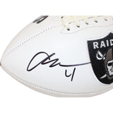 Aidan O'Connell Signed Las Vegas Raiders Logo Football Beckett 43097