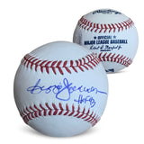 Reggie Jackson Autographed MLB Signed Baseball Hall of Fame HOF 1993 JSA Bleed