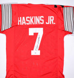 Dwayne Haskins Autographed Red College Style Jersey - Beckett *Black