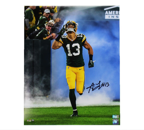 Allen Lazard Signed Green Bay Packers Unframed 16x20 NFL Photo - Tunnel Smoke