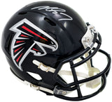 MICHAEL VICK AUTOGRAPHED FALCONS BLACK 03-19 MINI HELMET BECKETT 223742