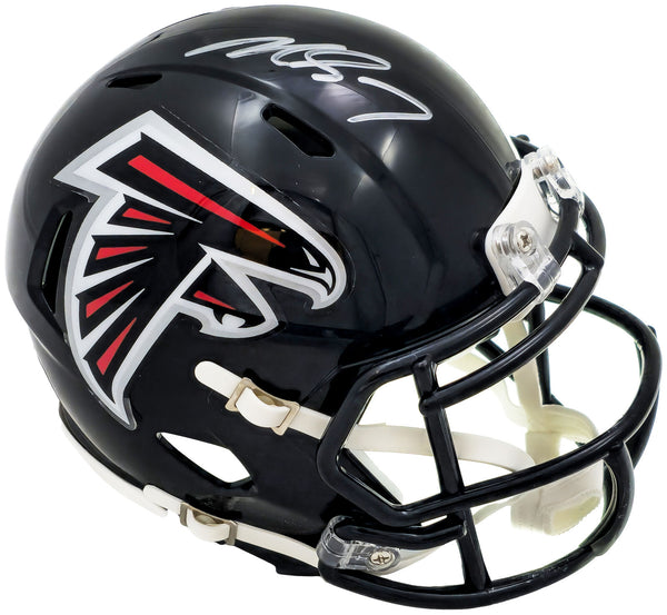 MICHAEL VICK AUTOGRAPHED FALCONS BLACK 03-19 MINI HELMET BECKETT 223742